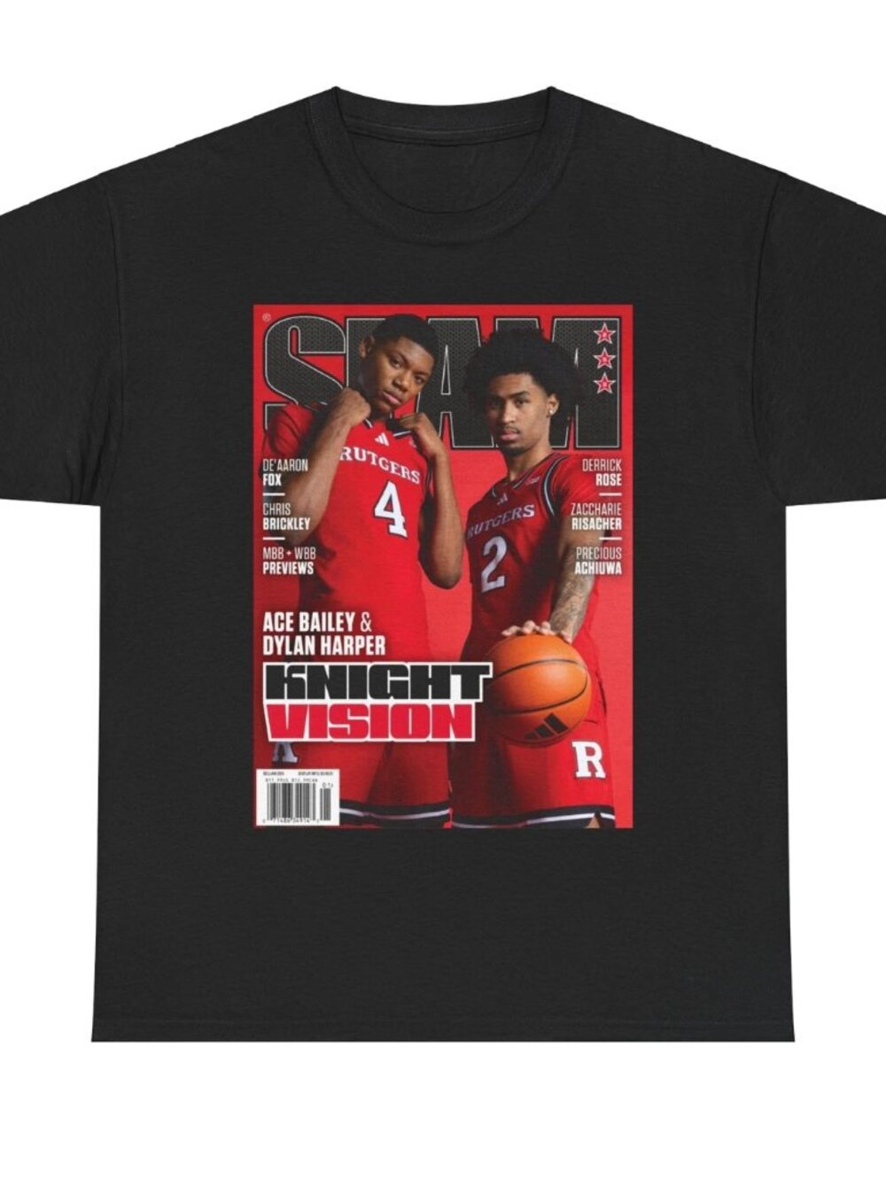 Ace Bailey Dylan Harper Rutgers NBA Slam Cover Tee Shirt